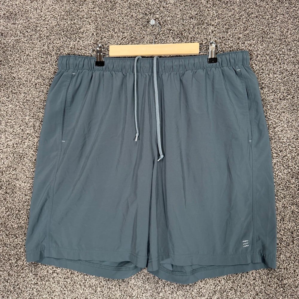 Free Fly Breeze Shorts Mens 2XL/8 Teal Performance Stretch Athletic Activewear